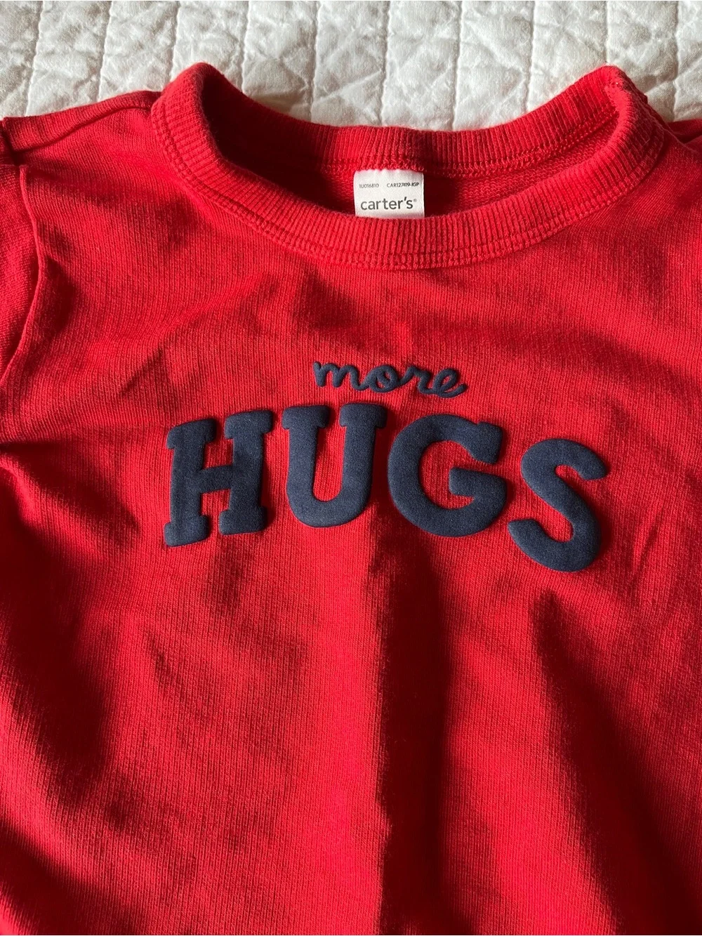Carter’s Red 'More Hugs' Baby One-Piece Romper 9 months